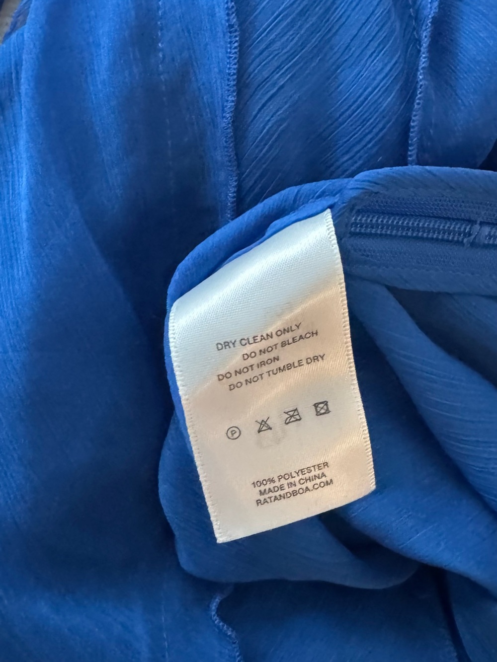 New Rat & Boa Farretti Dress Maxi Blue Sheer Cobalt Small - Picture 12 of 12